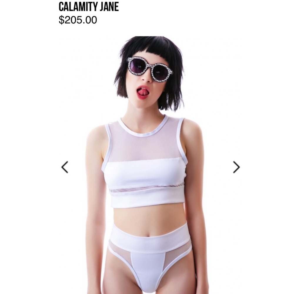 Minimal Animale "Calamity Jane" White Mesh Bikini